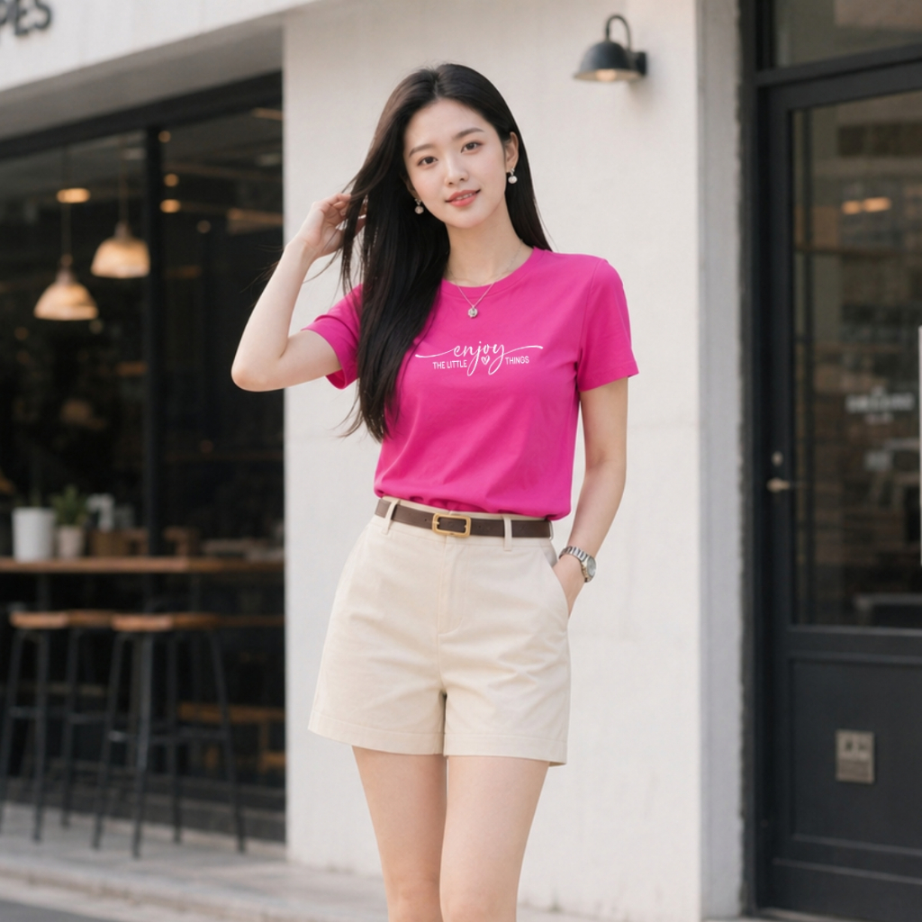 [Form vừa]Áo phông nữ chữ 