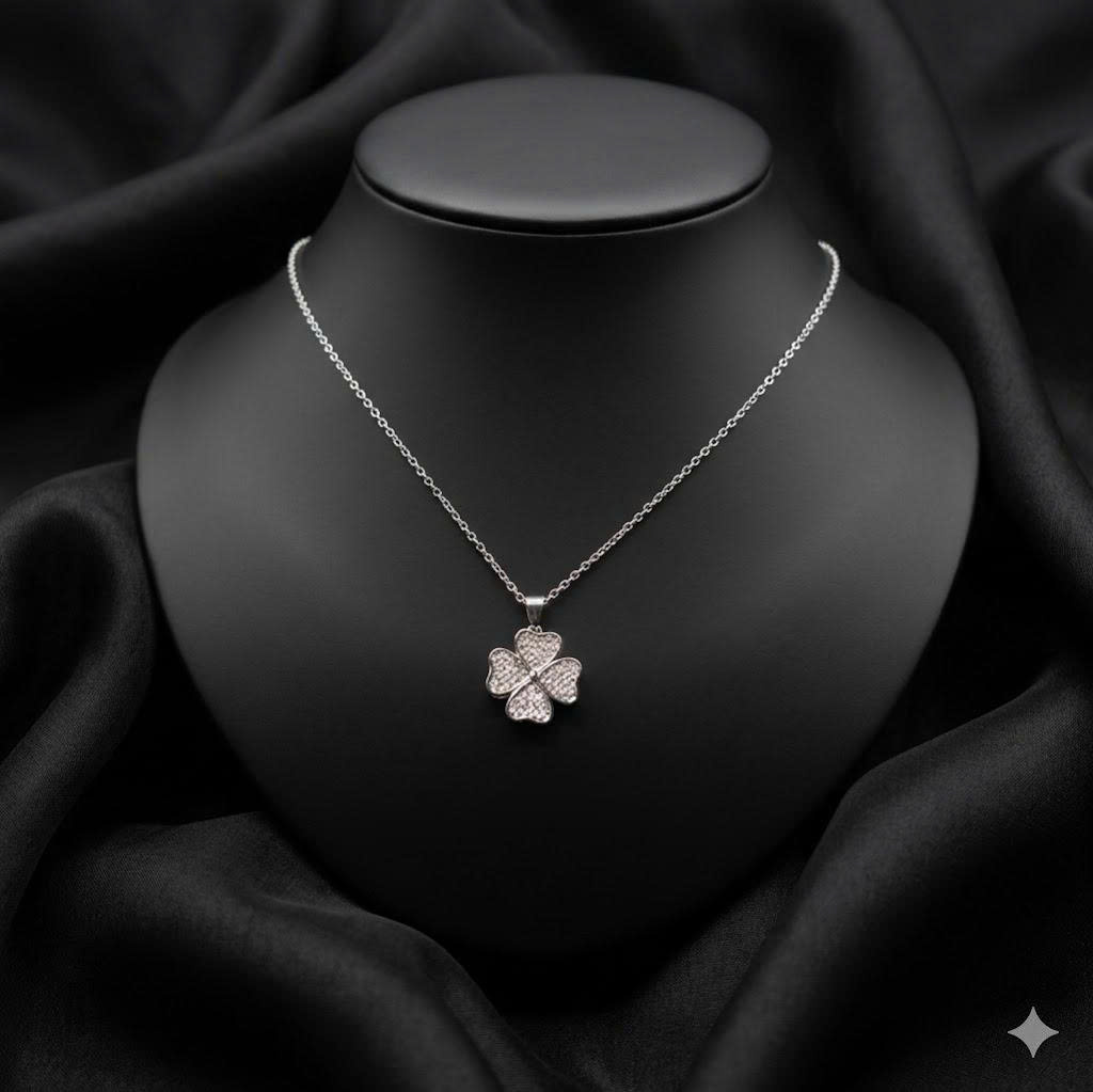 Vòng cổ titan charm 4 lá hợp kim_thumbnail_3