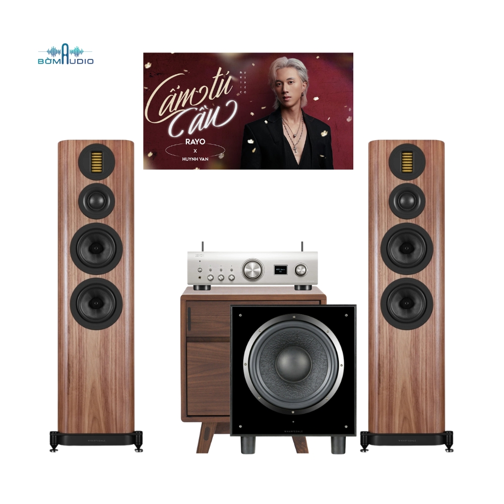 Combo Amply DENON PMA-900HNE + Loa Cột WHARFEDALE EVO 5.4 + Loa Subwoofer WHARFEDALE SW12 – DK13