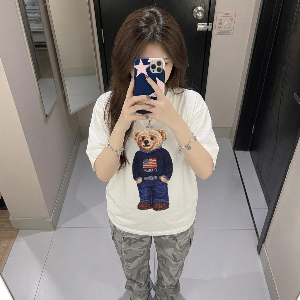 Áo thun boxy nam nữ Teddy đứng form Miucho 3460_thumbnail_2