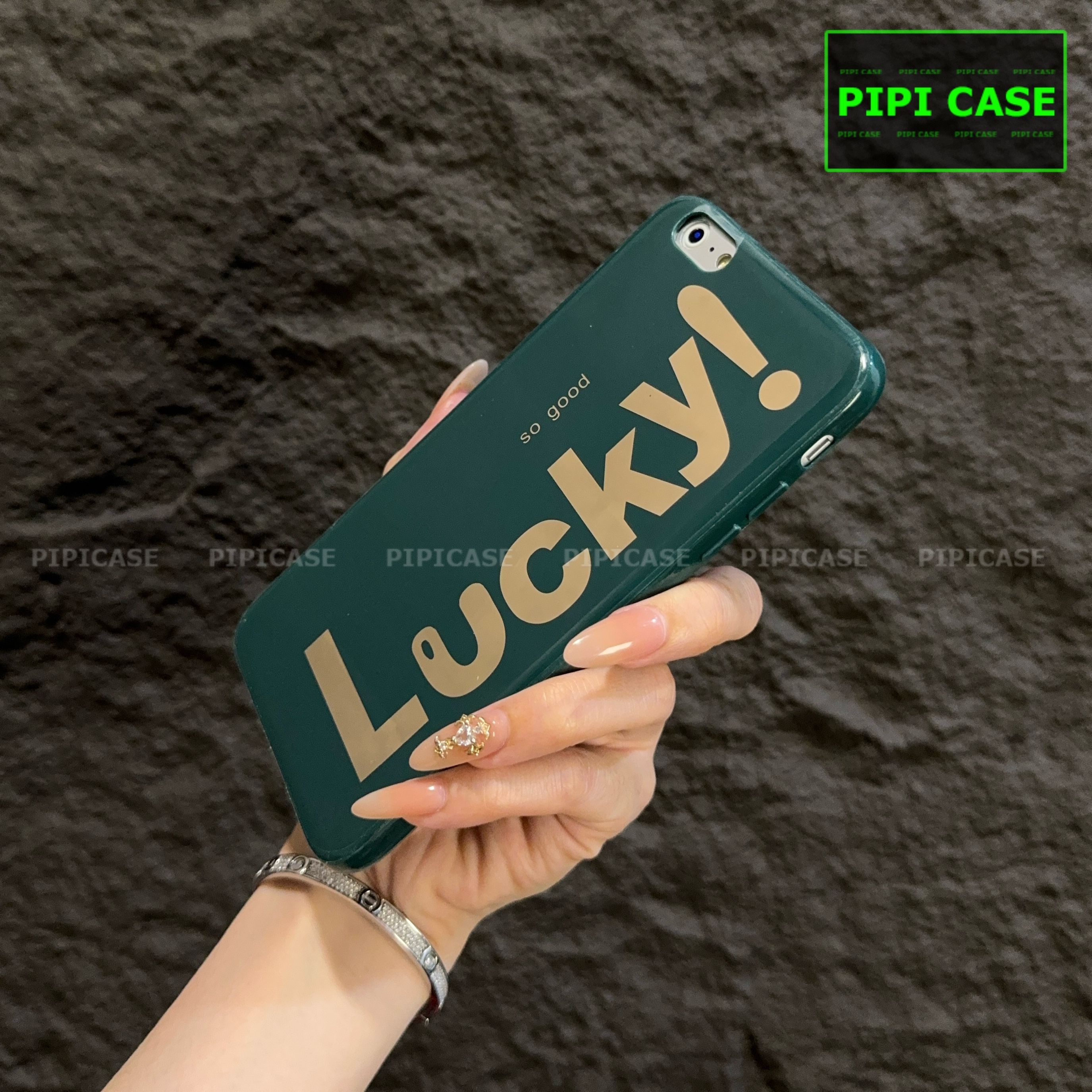Ốp Lưng iPhone 6 Plus / 6S Plus - Lucky - Xanh Lá