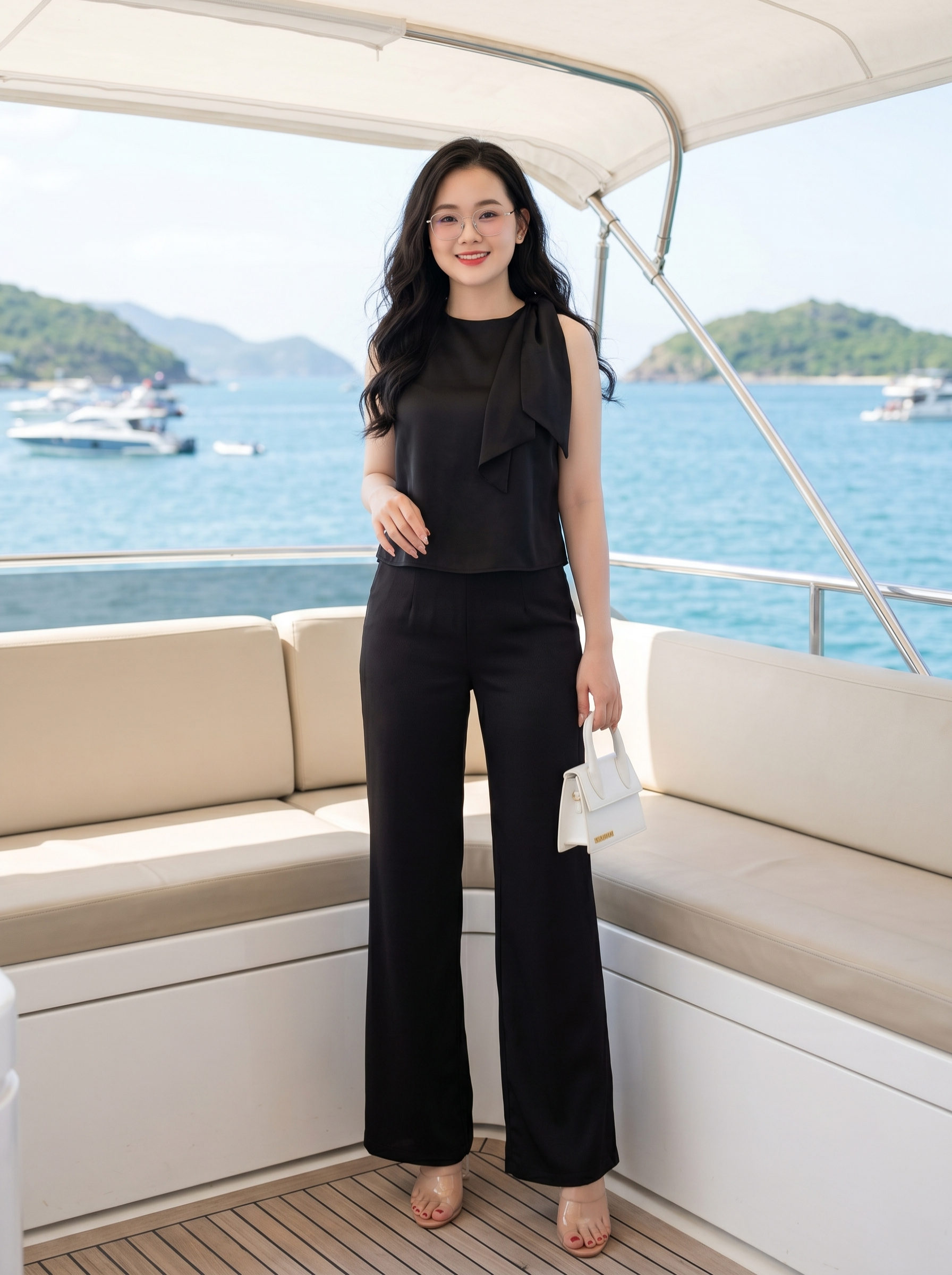Set bộ đồ quần dài ống loe áo nơ_thumbnail_12