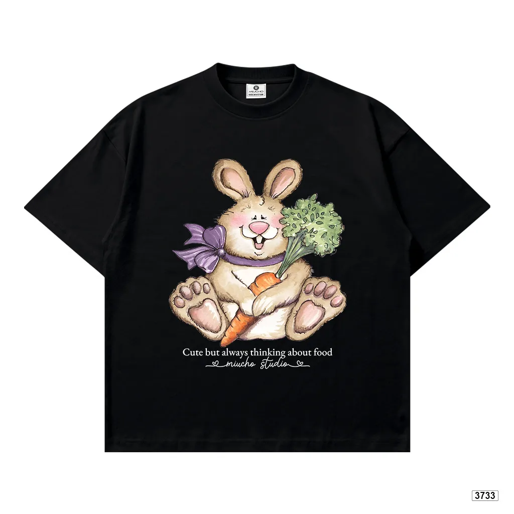 Áo thun nữ form boxy chất thoáng mát mùa hè hoạt hình thỏ Miucho 3733_thumbnail_9