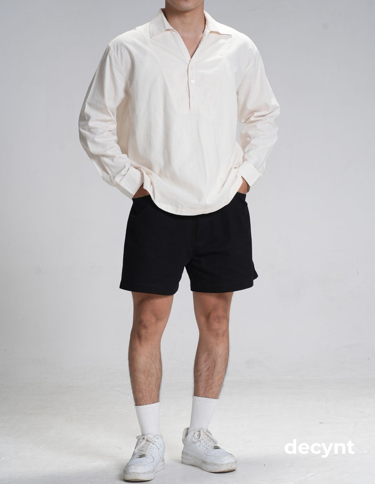 Relax Chino Shorts decynt - Quần short chất liệu kaki 100% cotton 300gsm dáng thoải mái form trên gối_thumbnail_7