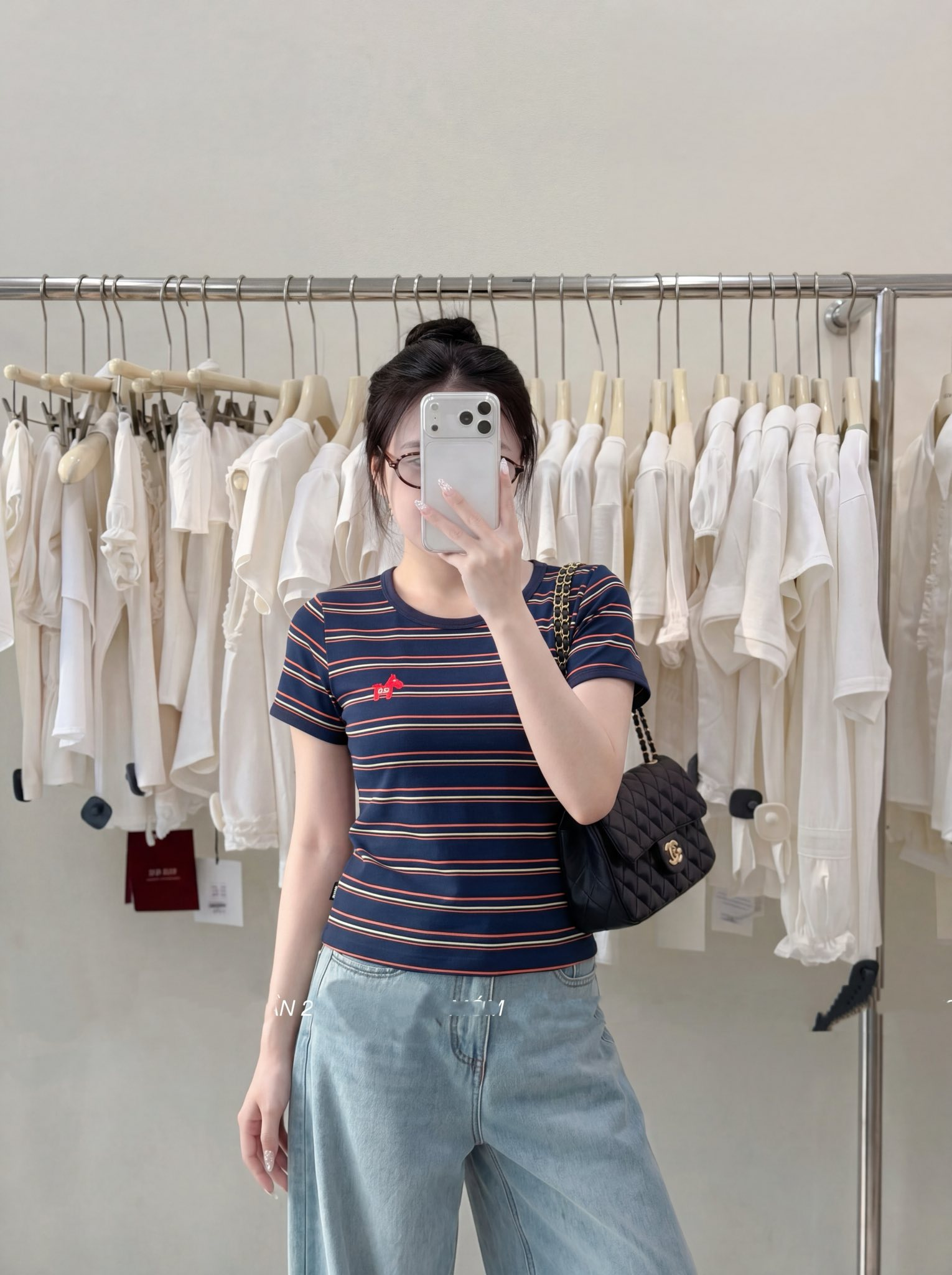 Áo Thun Nữ Oversize sọc thêu ngựa NT.2600025 (C) (9990)_thumbnail_1
