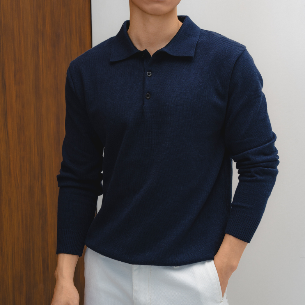 Áo Polo Henry Len Lông Thỏ Form Regular_thumbnail_2