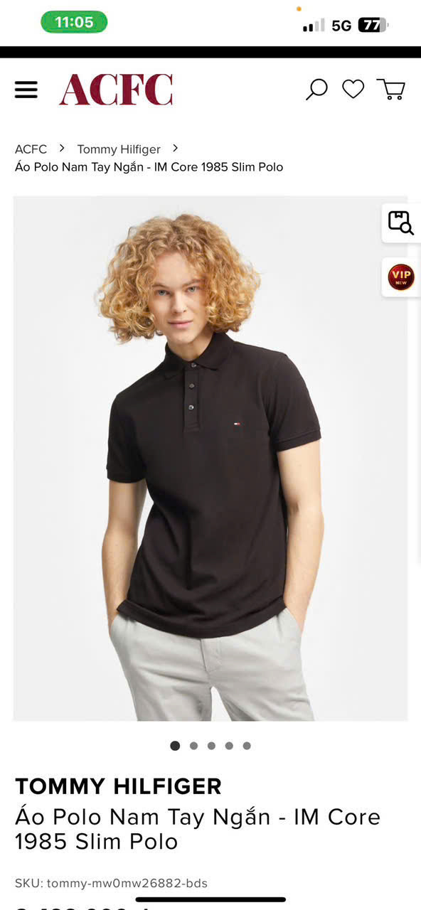 E448 ÁO POLO NAM ĐEN TM