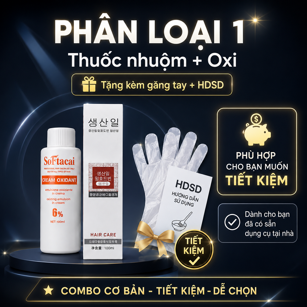 Màu Nhuộm Tóc Màu Than Chì Không Cần Tẩy Lên Từ Nền Đen Tự Nhiên, Tự Nhuộm Tại Nhà (Kèm Oxy Trợ Nhuộm)_thumbnail_0