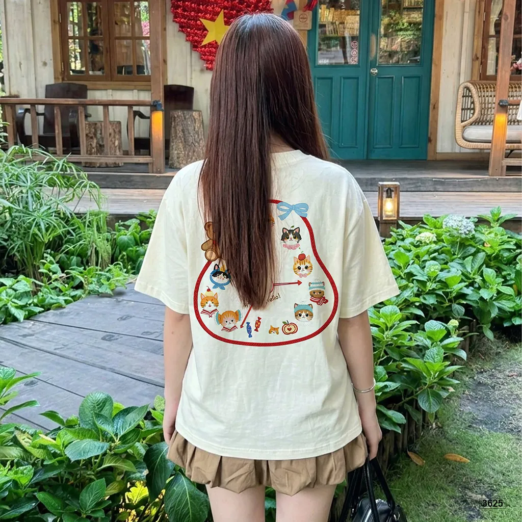 Áo thun nữ form boxy thiết kế hoạt hình thú cưng đáng yêu Miucho 3625_thumbnail_5