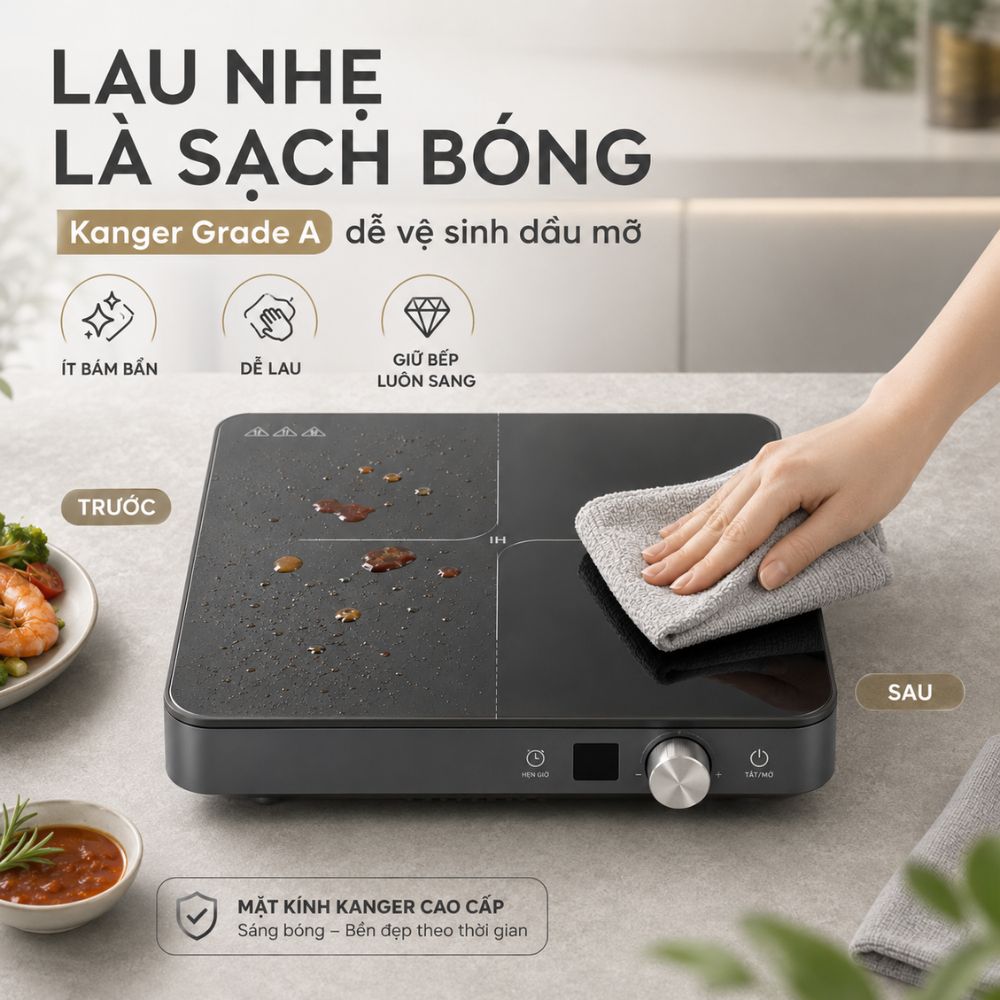 Bếp Từ Đơn Mishio MK448 Công Suất 2000W - Mặt Kính Kanger Hạng A_thumbnail_3