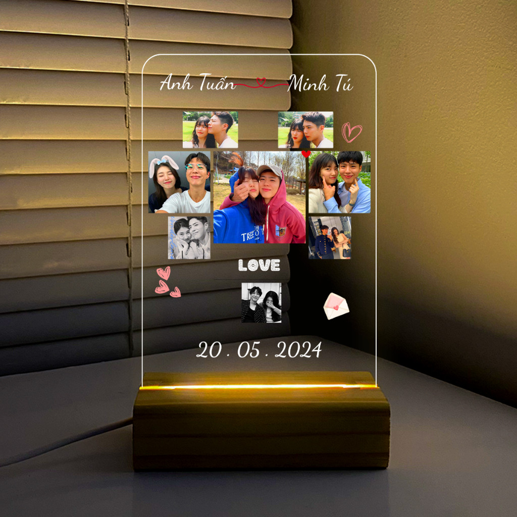 Khung Ảnh Mica Đế Đèn LED - Mẫu postcard thông điệp_thumbnail_6