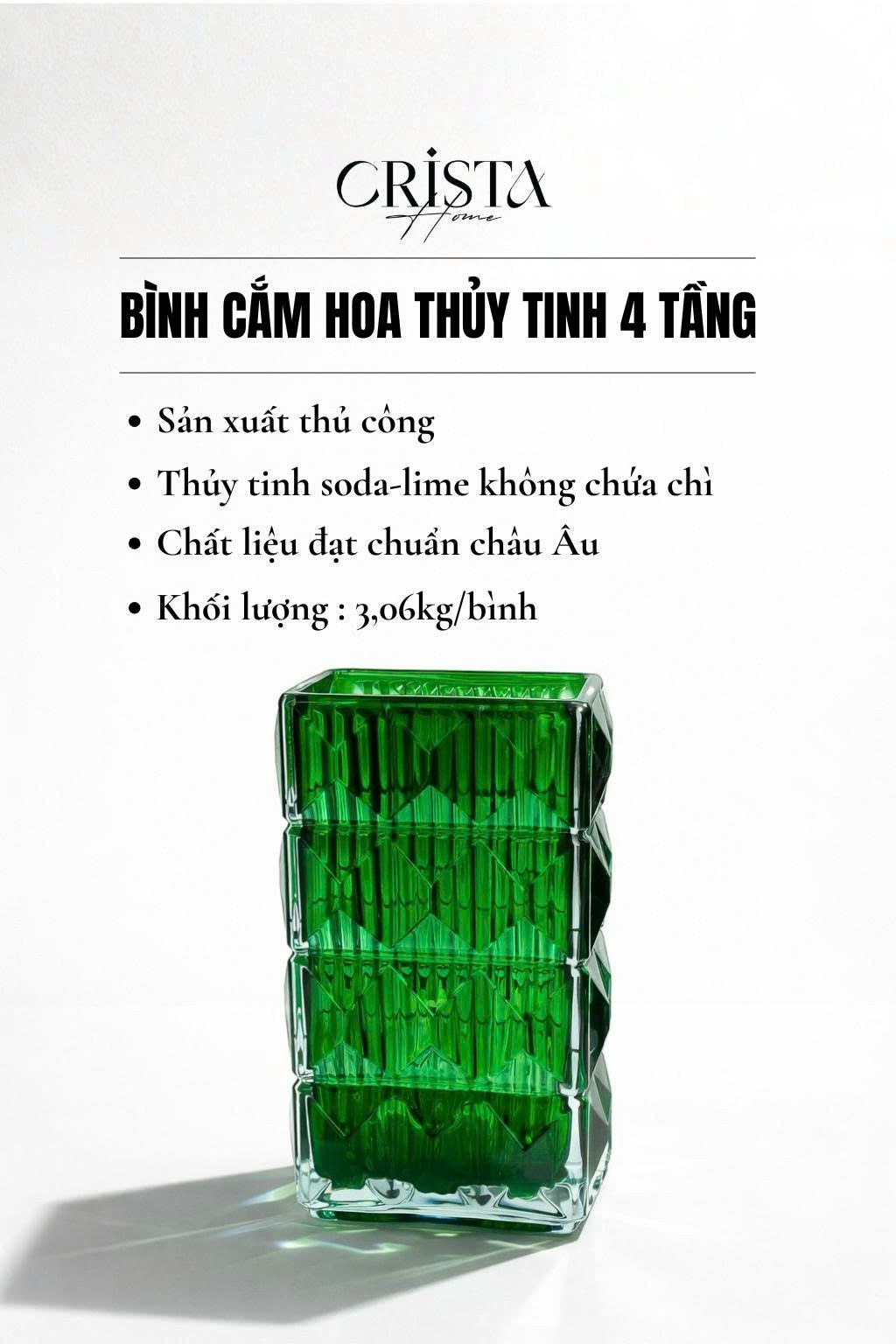 Bình cắm hoa thủy tinh vân kim cương 4 tầng CRISTA HOME 60241_thumbnail_14