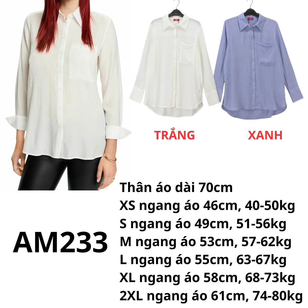 AM233- Áo sơ mi TD