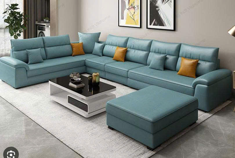 Bộ sofa da góc L mẫu SFD09 kt 3,1m x 2,1m