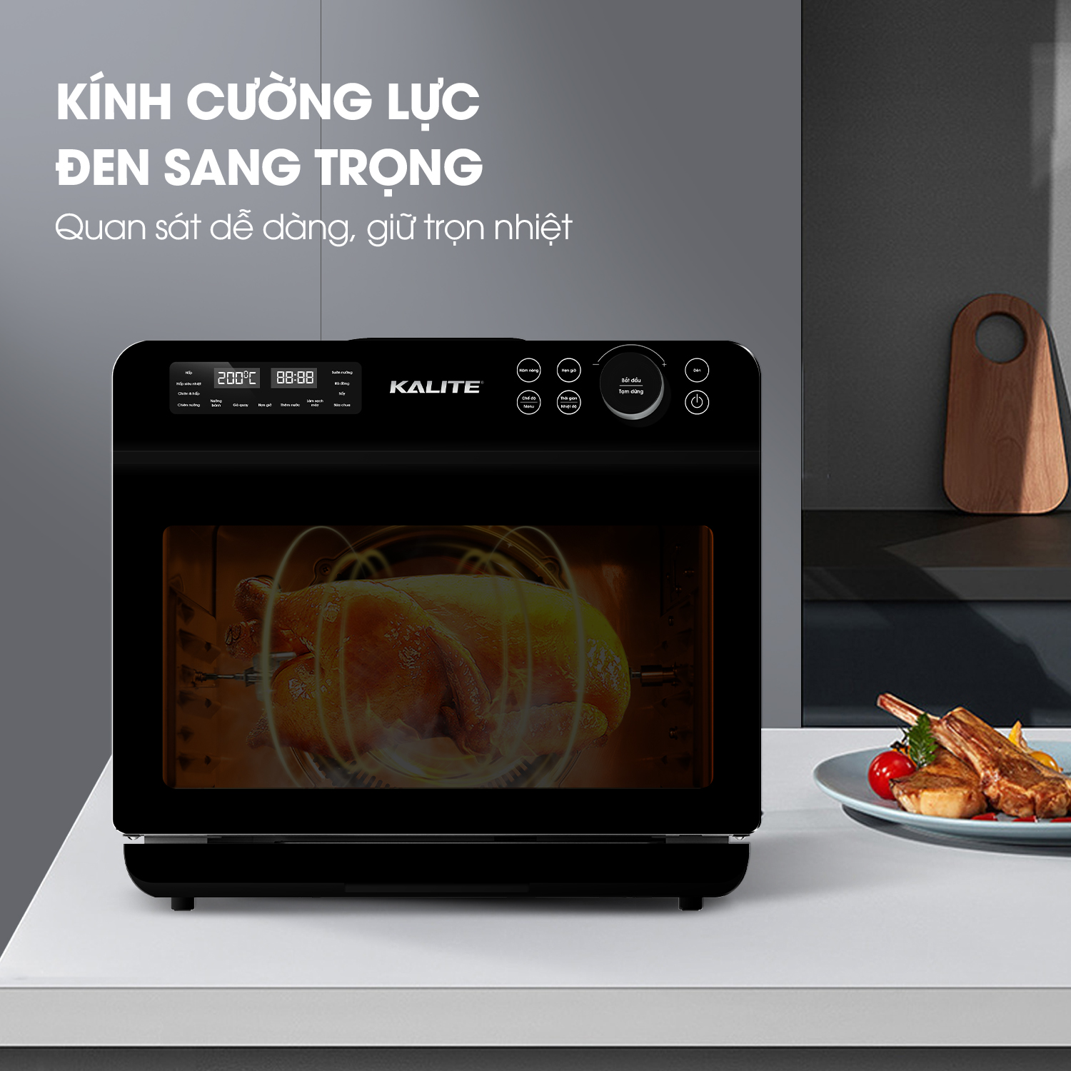 Nồi chiên hơi nước KALITE STEAM FUSION PRO, 4in1 chiên, hấp, nướng, rã đông, 20 lít_thumbnail_10