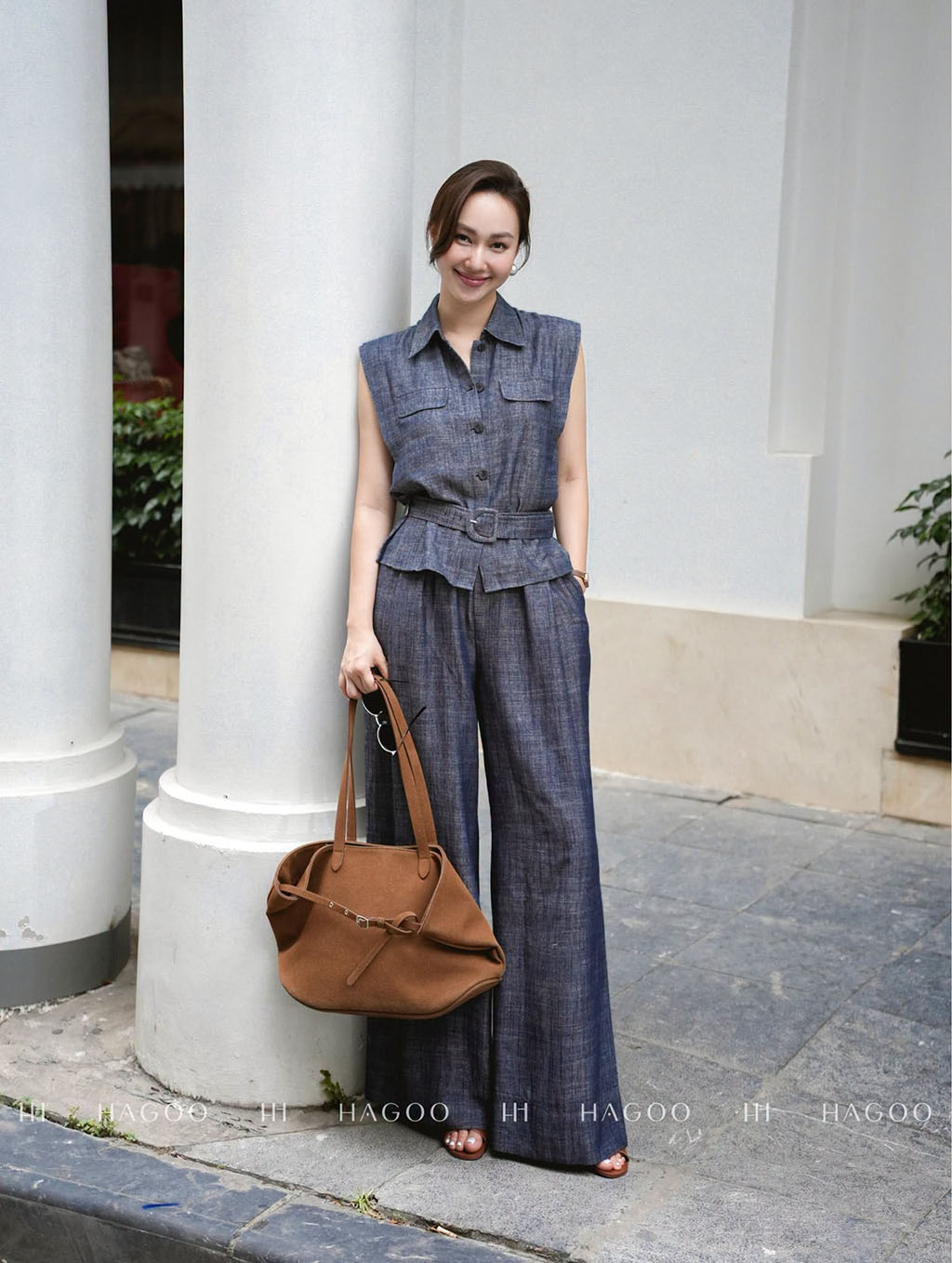 Quần suông đỉa liền ly súp HAGOO