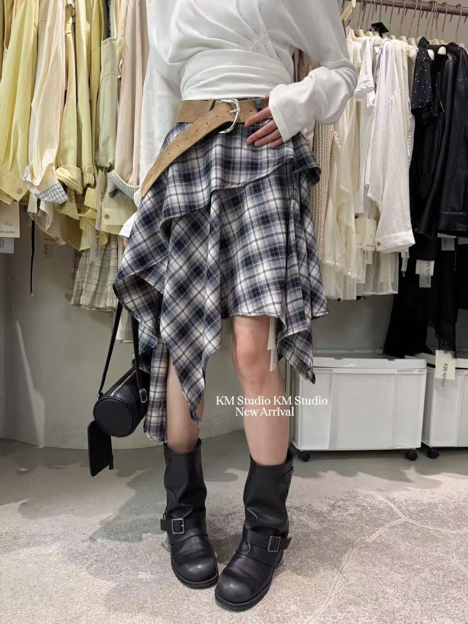 Lucas - Chân váy vải vạt chéo  KM studio + belt da vintage_thumbnail_2