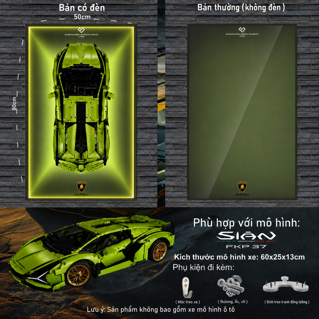 Khung Trưng Bày LEGO Lamborghini Sián