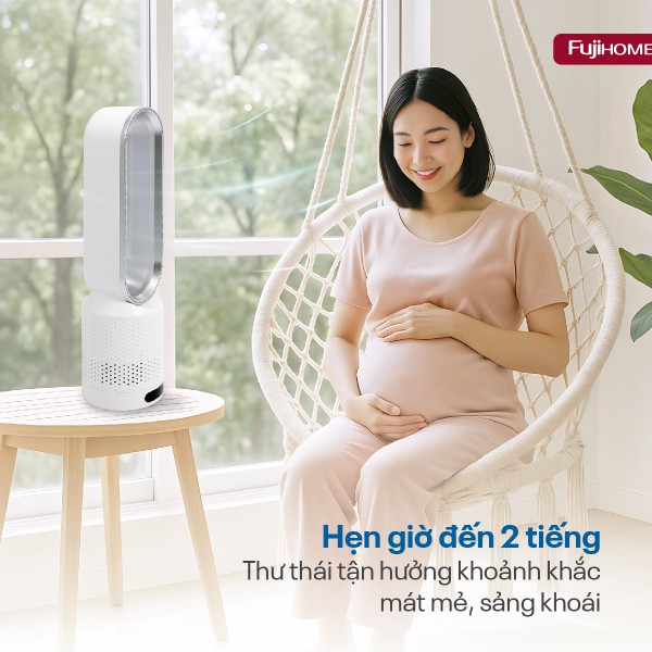 Quạt không cánh mini lọc không khí khử khuẩn Anion + UV Fujihome BF16_thumbnail_8