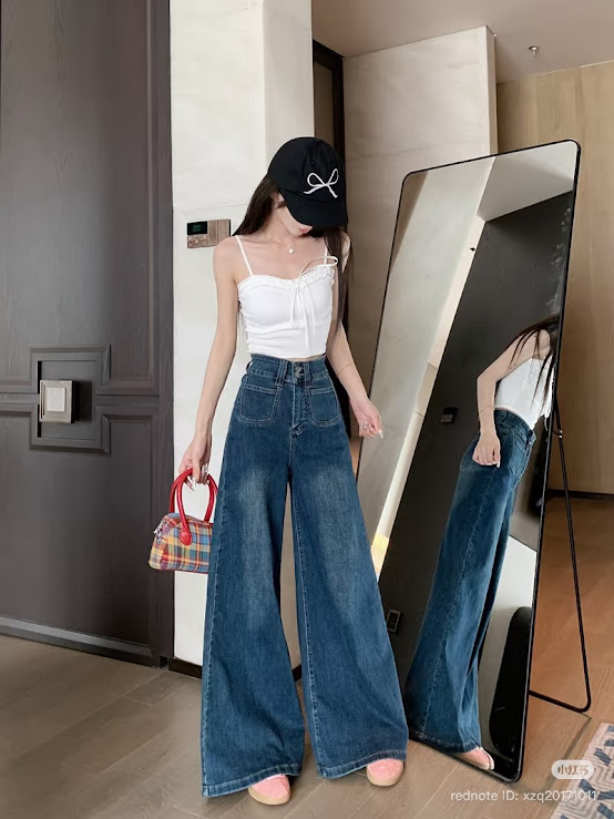 Lucas - Quần Jeans DIDO 3522 ống suông loe ốp túi trước_thumbnail_5