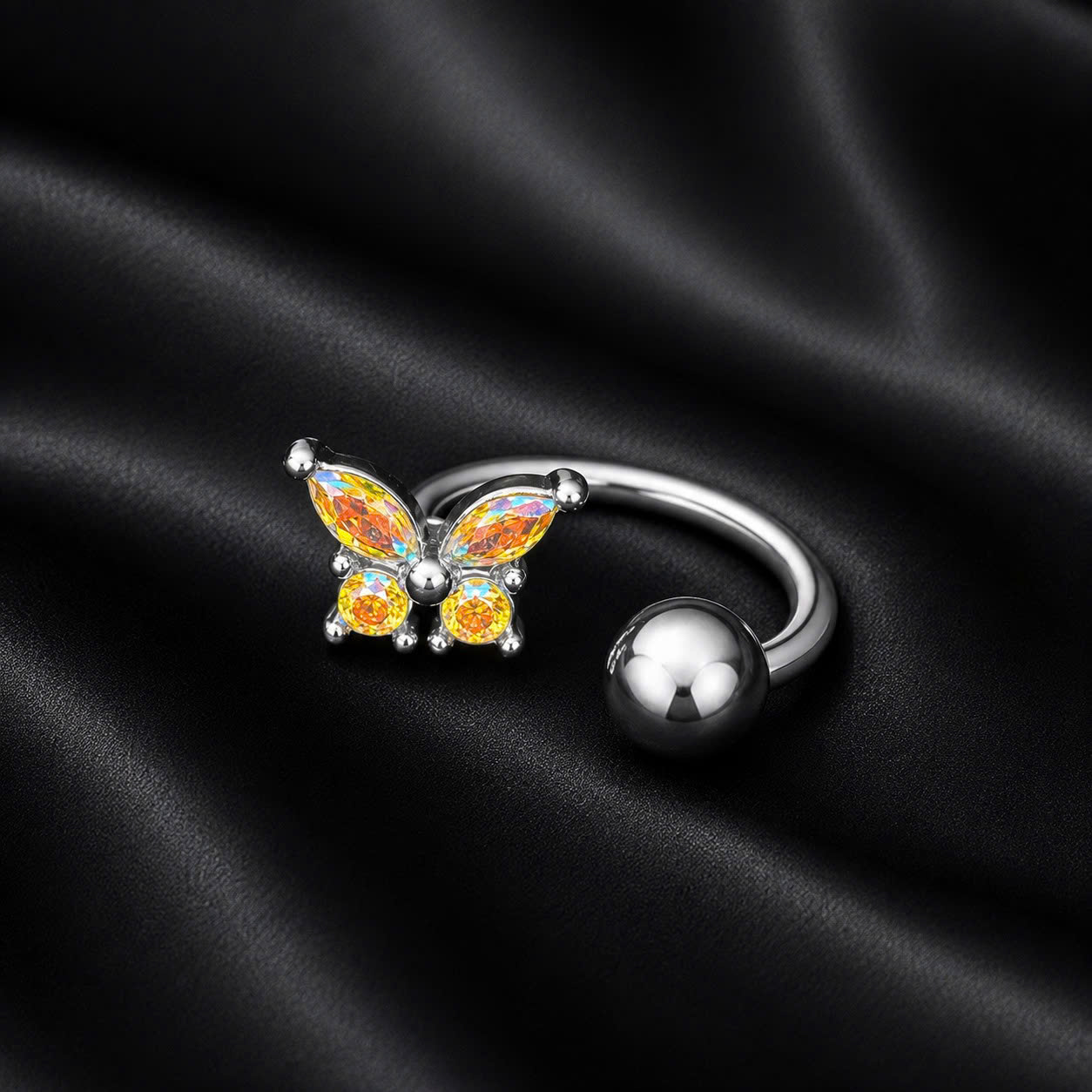 septum thân titan bướm 7 màu 8mm
