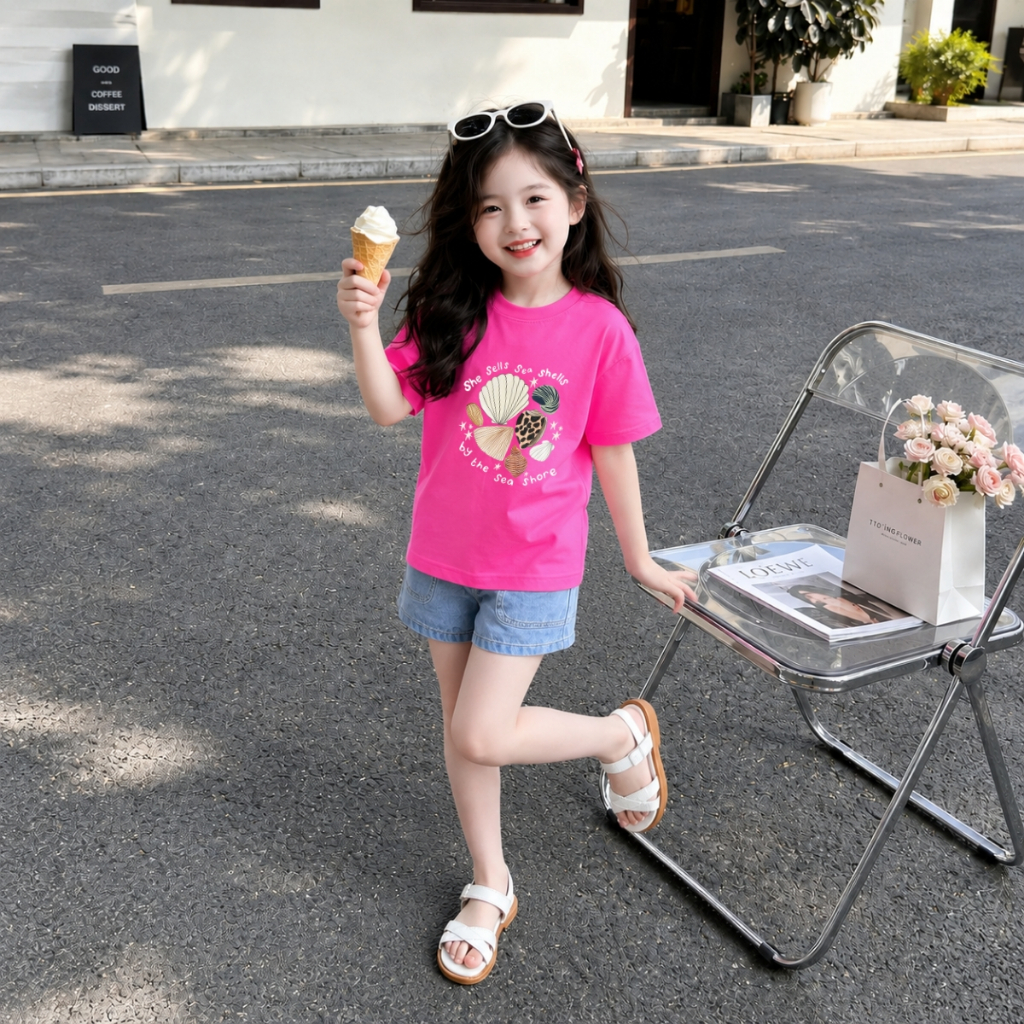 Áo thun bé gái hình sinh vật biển đáng yêu - Loza Kids AT066_thumbnail_6