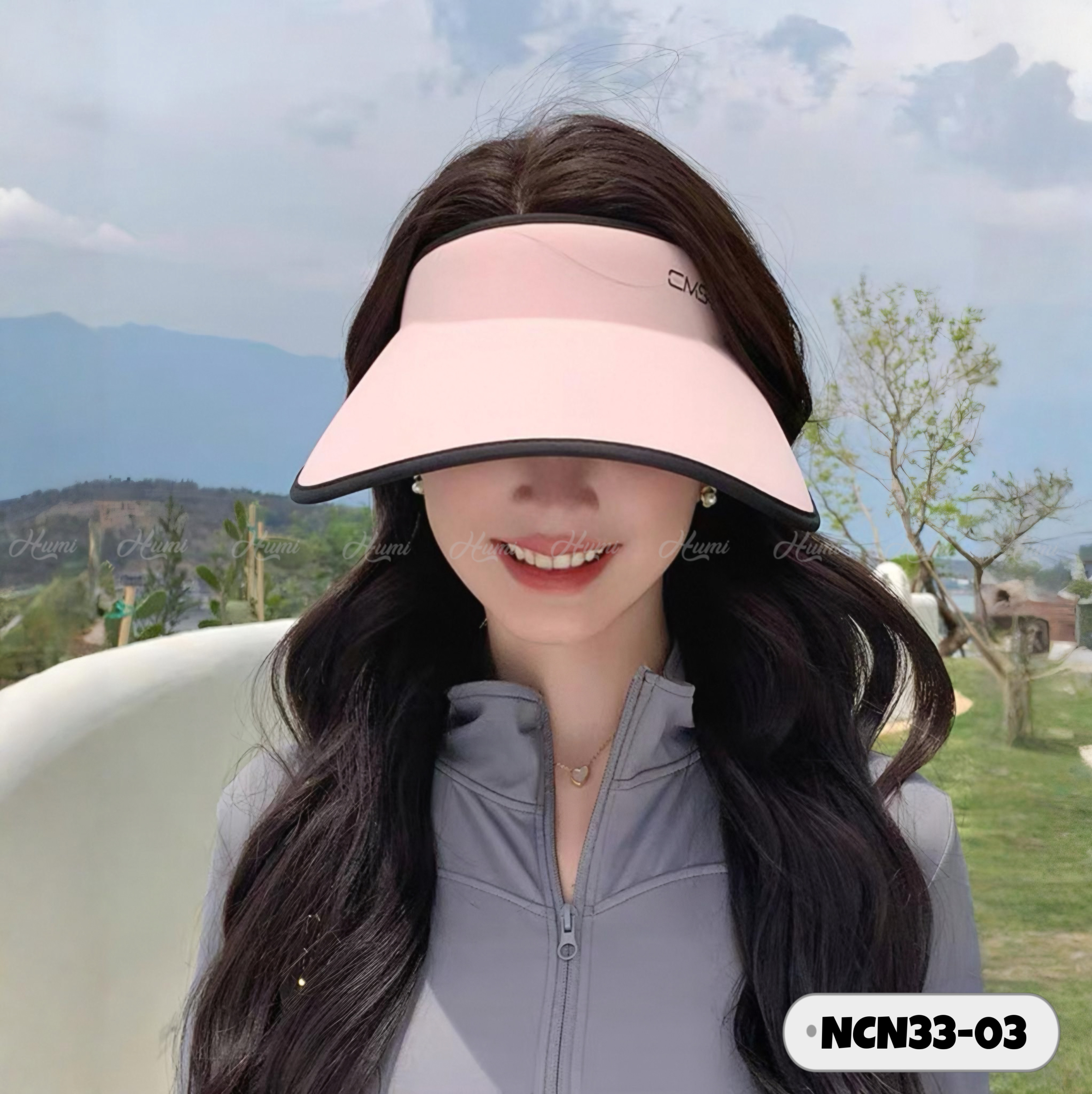 MŨ CHỐNG NẮNG MÙA HÈ HỞ CHÓP (NCN33-03 HỒNG)