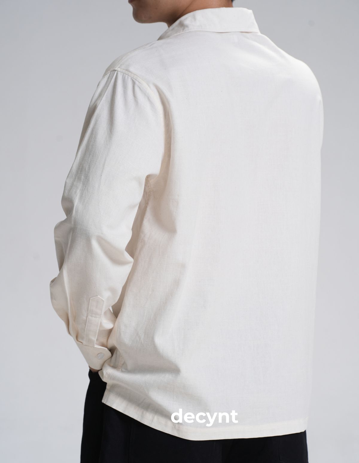 Linen Popover Shirt decynt - Áo sơ mi tay dài chất liệu linen cotton chui đầu, xẻ 2 bên_thumbnail_7