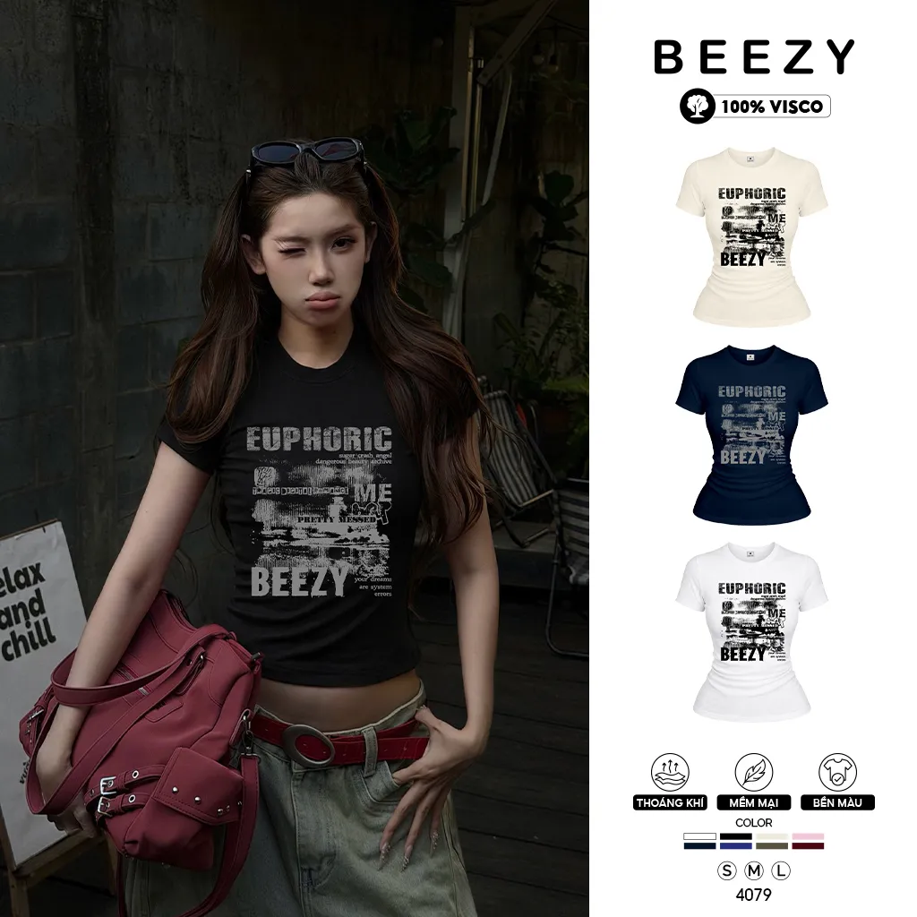 Áo thun babytee form regular phong cách đường phố Beezy 4079