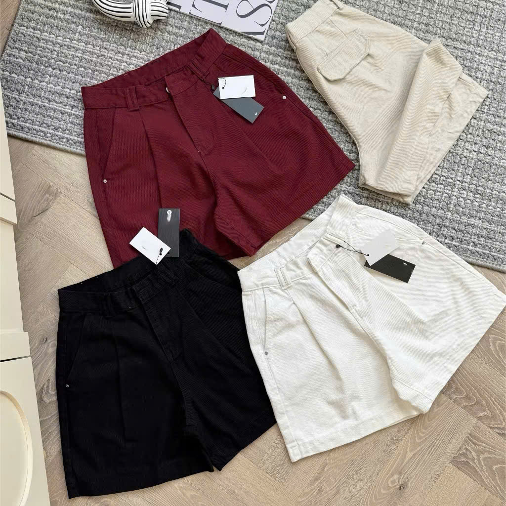 Short Kaki Nữ Trơn ngố đai đôi túi xéo NT.3264CN (B) (0687)