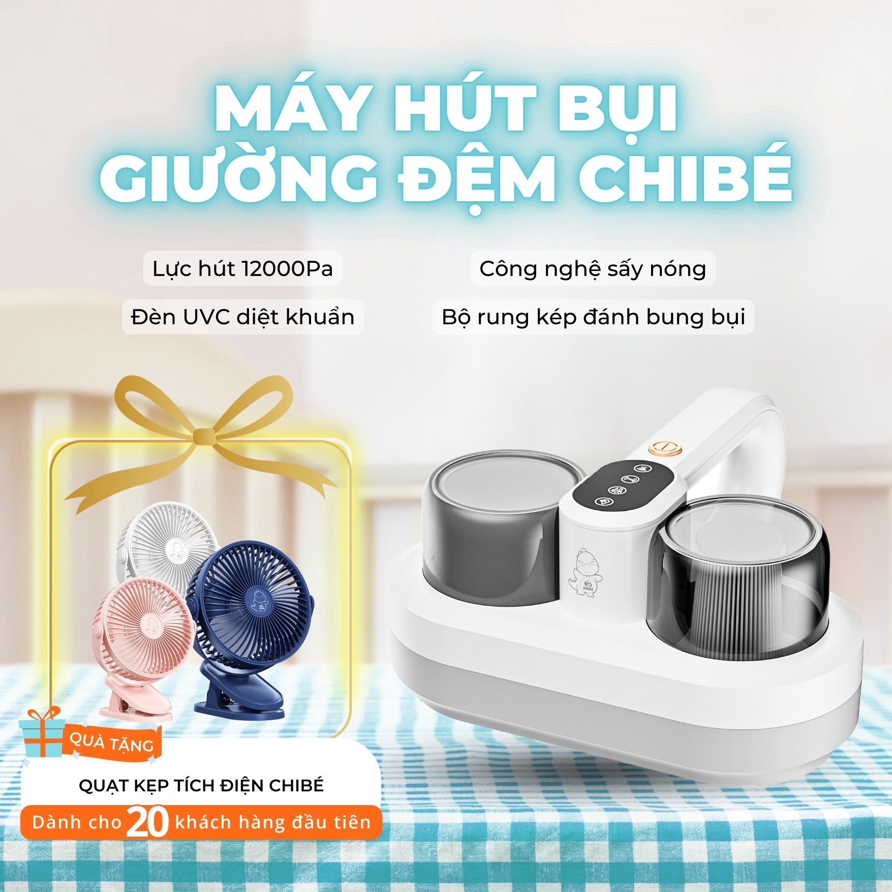 Máy hút bụi giường đệm CHIBE