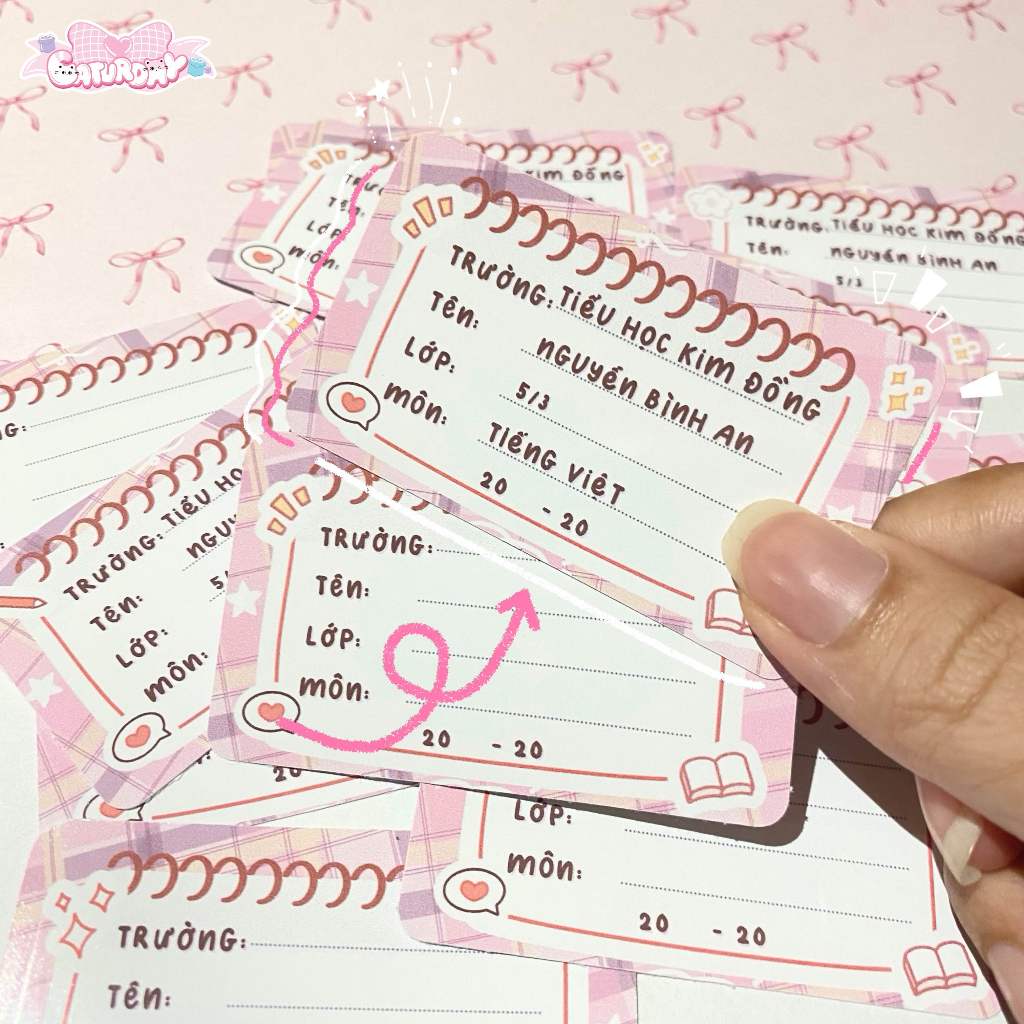 Nhãn vở LÒ XO môn học