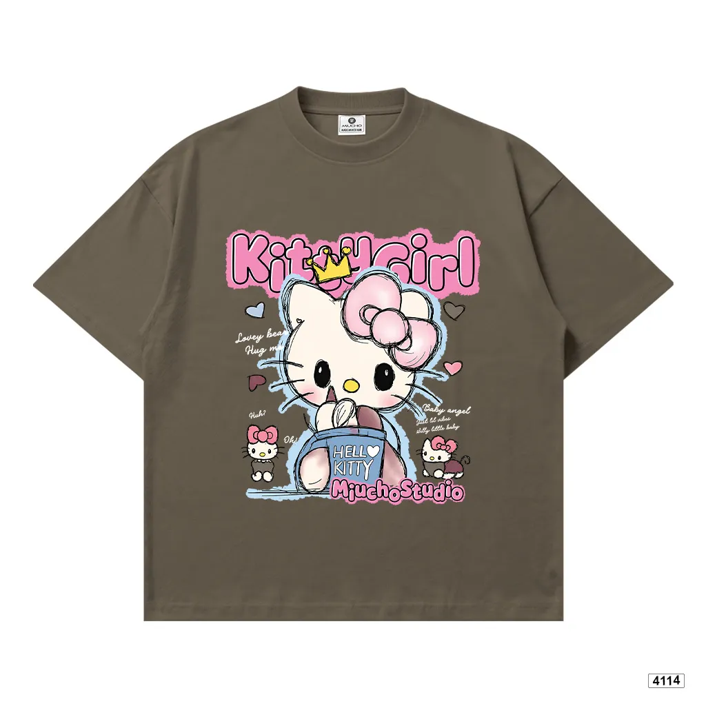 Áo thun nữ form boxy Kittie Girl Miucho 4114_thumbnail_13