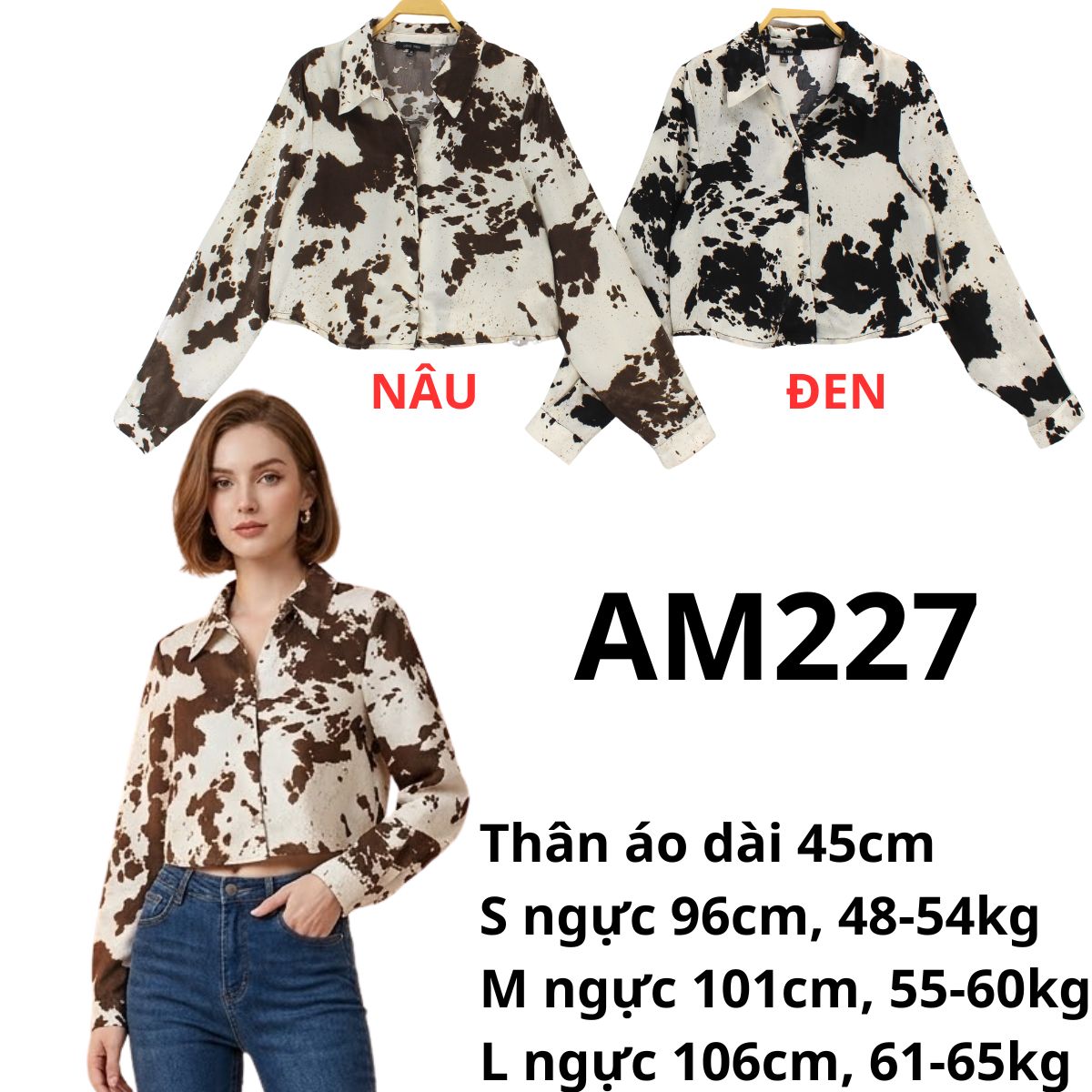 AM227- Sơ mi màu loang