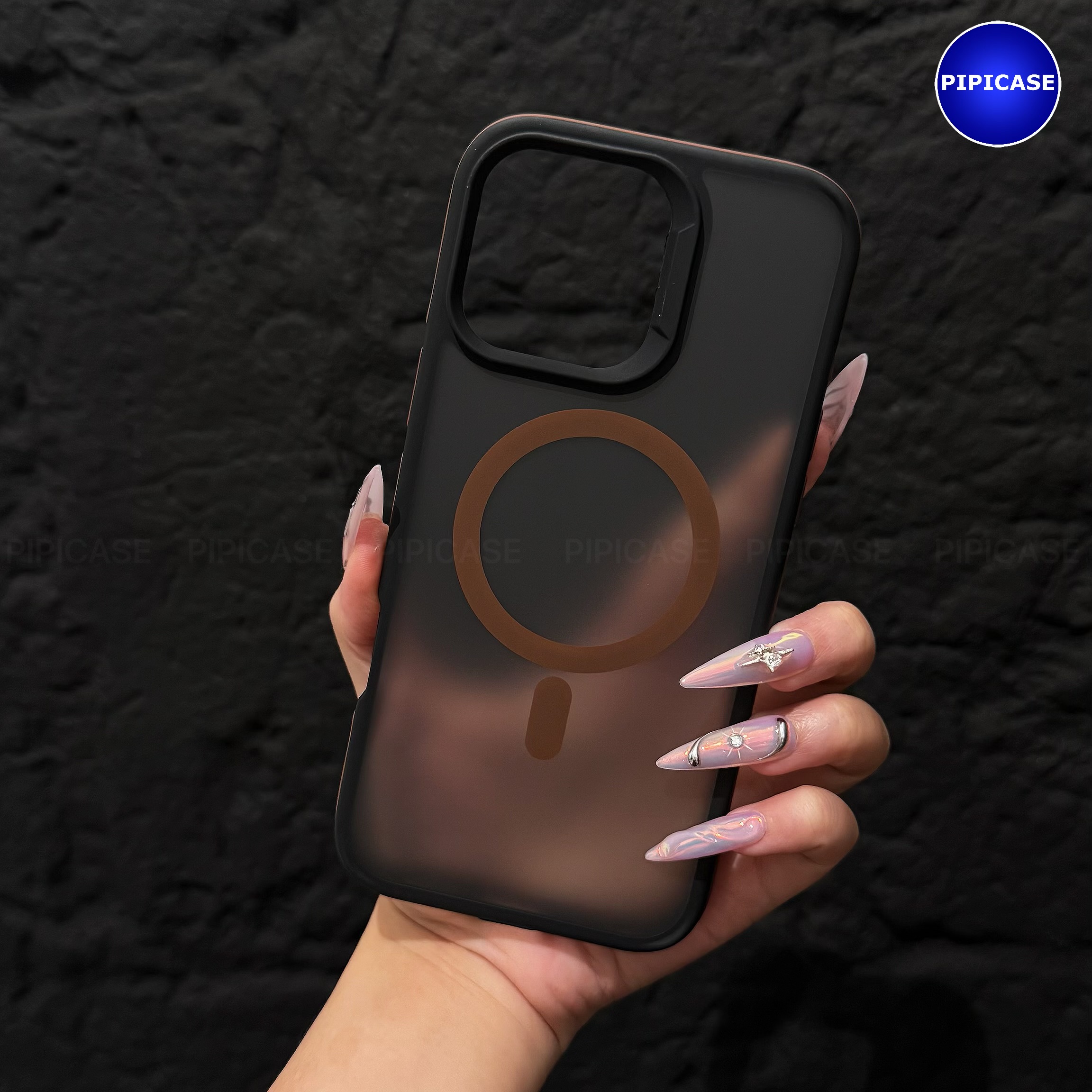 Ốp Lưng iPhone 15 Pro Max - Map - Nâu