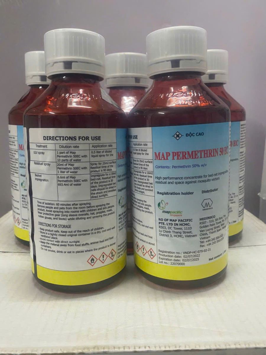 Thuốc muỗi Map Permethrin 50EC Nhập Khẩu Úc 1 Lít