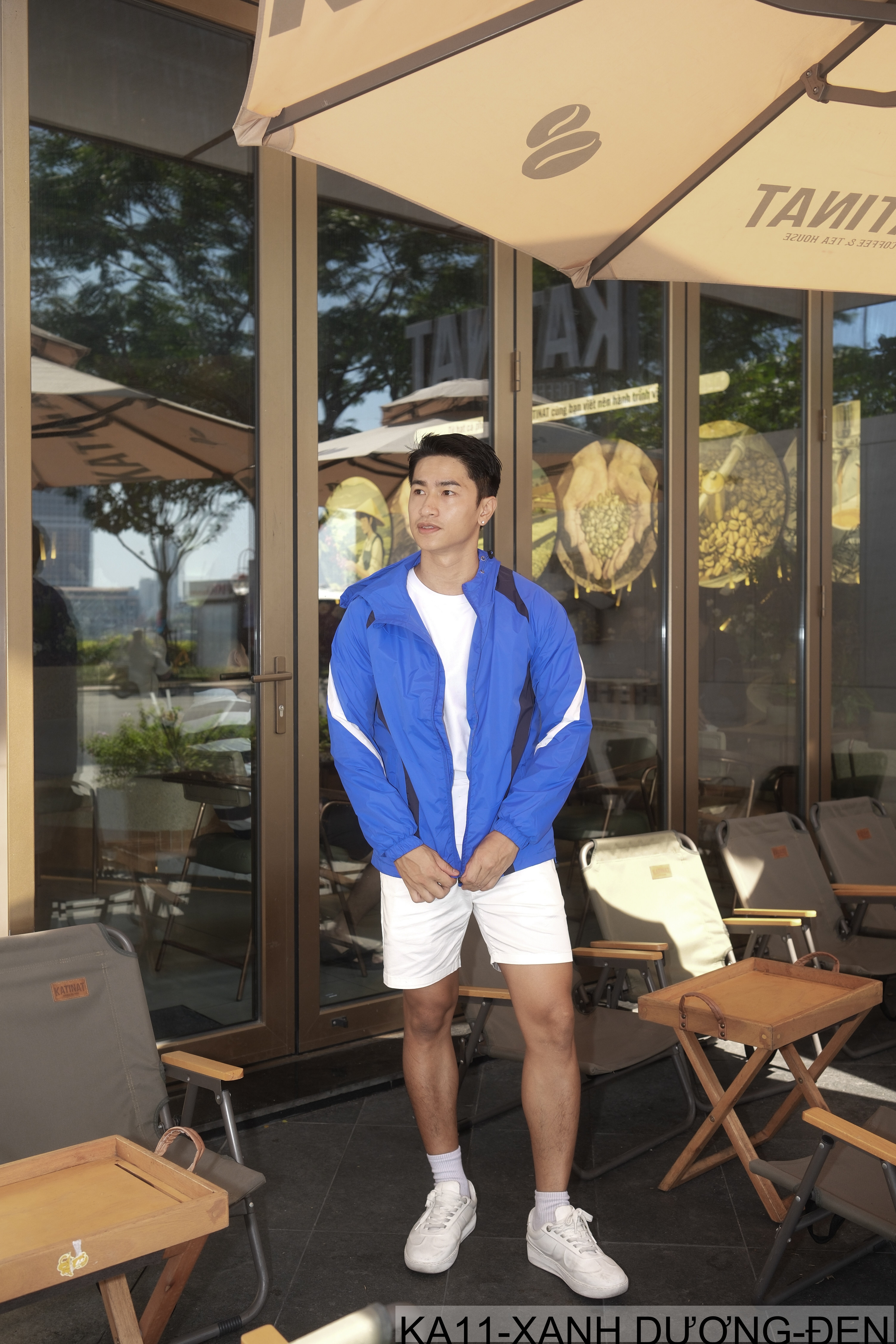 KA11 - Áo gió thể thao nam nữ chống gió chống nước có mũ trùm đầu, thiết kế màu tương phản năng động_thumbnail_30