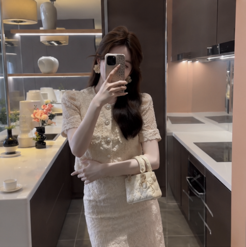 Set váy hoa nổi có túi 2 loại