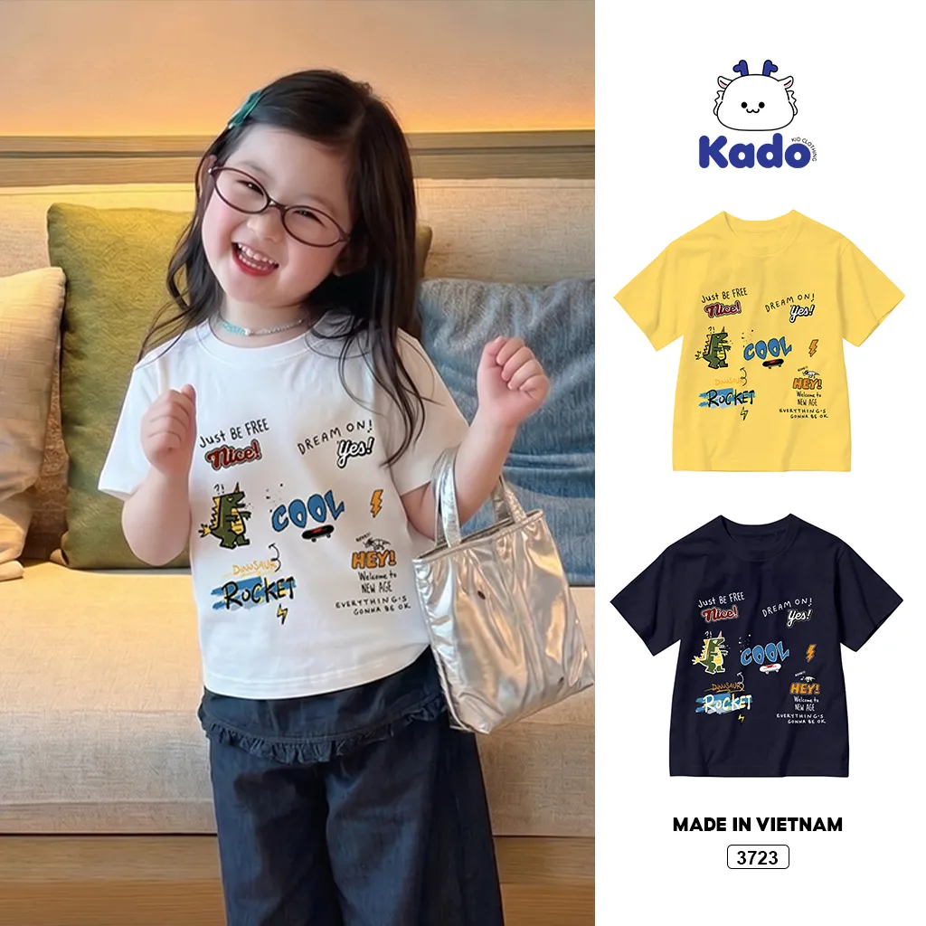 Áo thun bé trai bé gái hoạt hình mùa hè Kado 3723