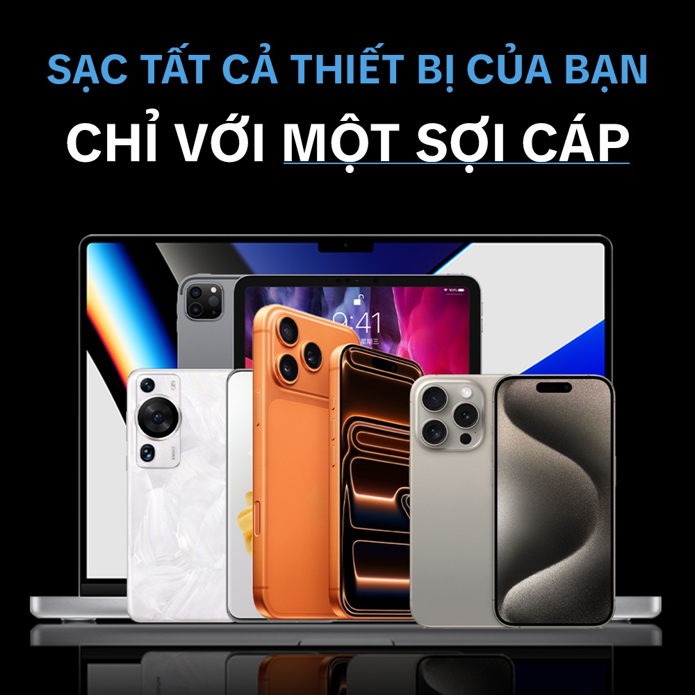 Cáp sạc nhanh DC25 240W thiết kế 2 in 1 dạng dẹt_thumbnail_2