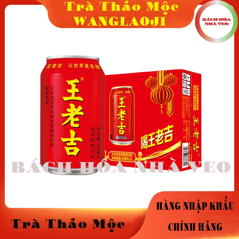 [Thùng 24 Lon] Trà thảo mộc wanglaoji, Nước Sâm, Trà Lon Đỏ Trung Quốc, Hàng Nhập Khẩu Chuẩn, Date Mới