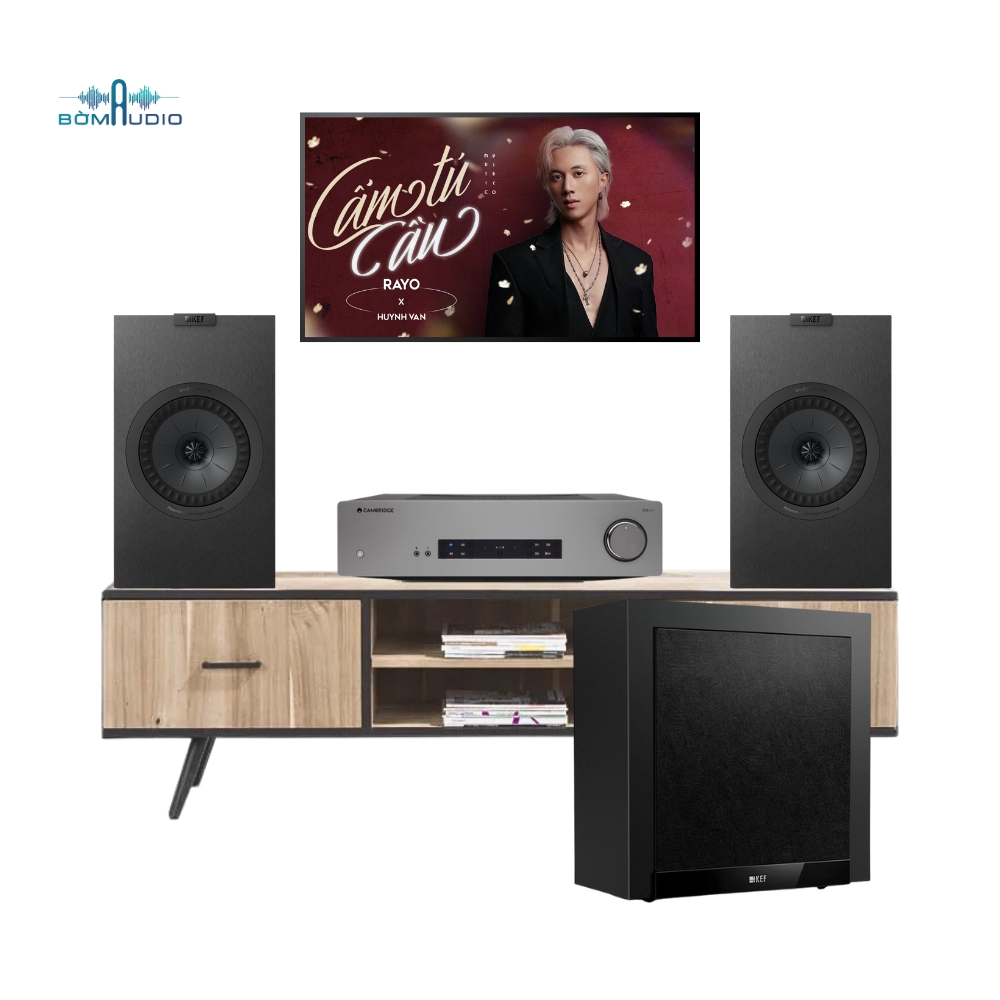 Combo Amply CAMBRIDGE CXA61 + Loa Bookshelf KEF Q1 META + Loa Subwoofer KEF T2 – B444_thumbnail_0
