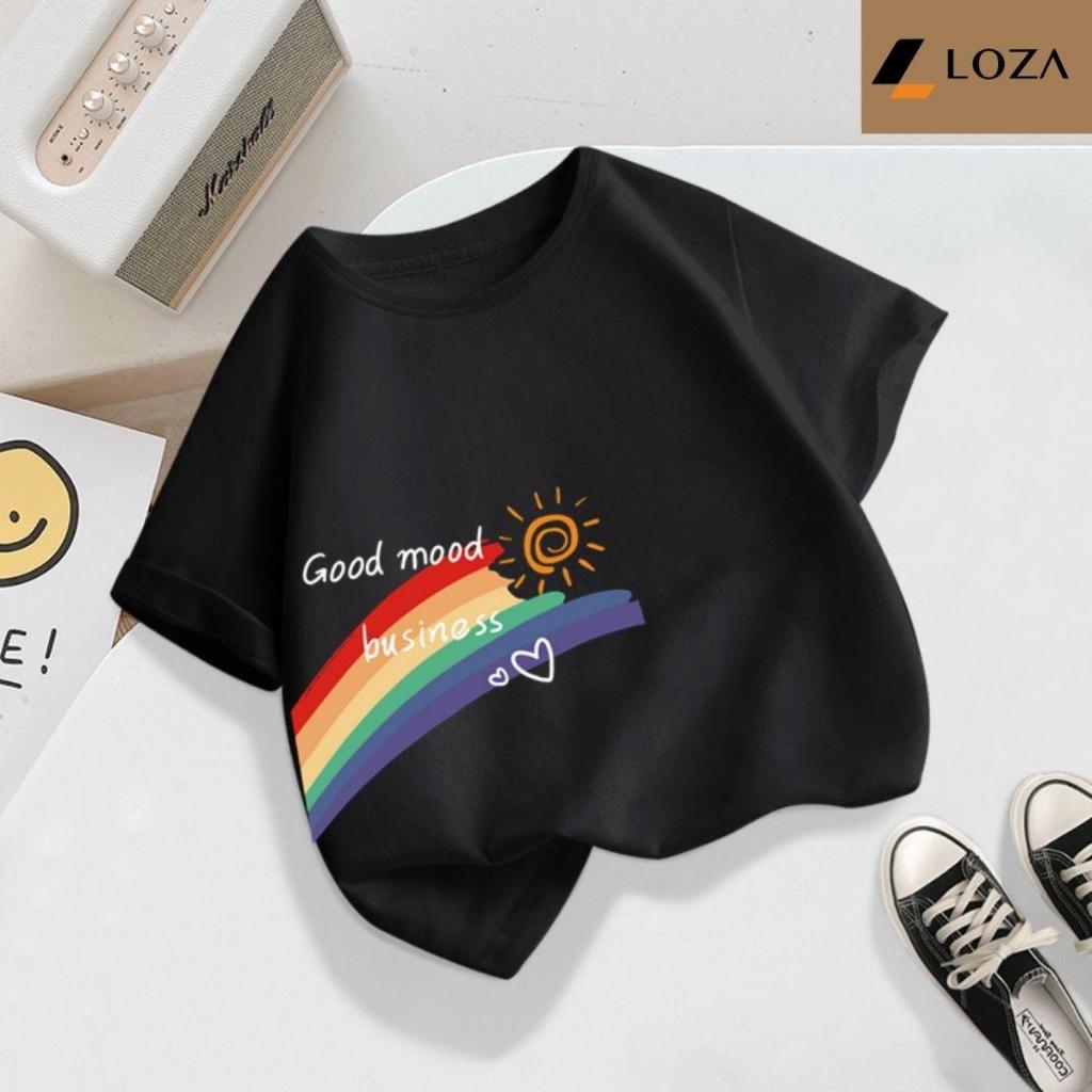 [XẢ KHO SIZE 130] Áo phông cho bé trai bé gái nhiều mẫu chất liệu thun cotton mềm mát size từ  22-26kg - Loza Kids XA006_thumbnail_0