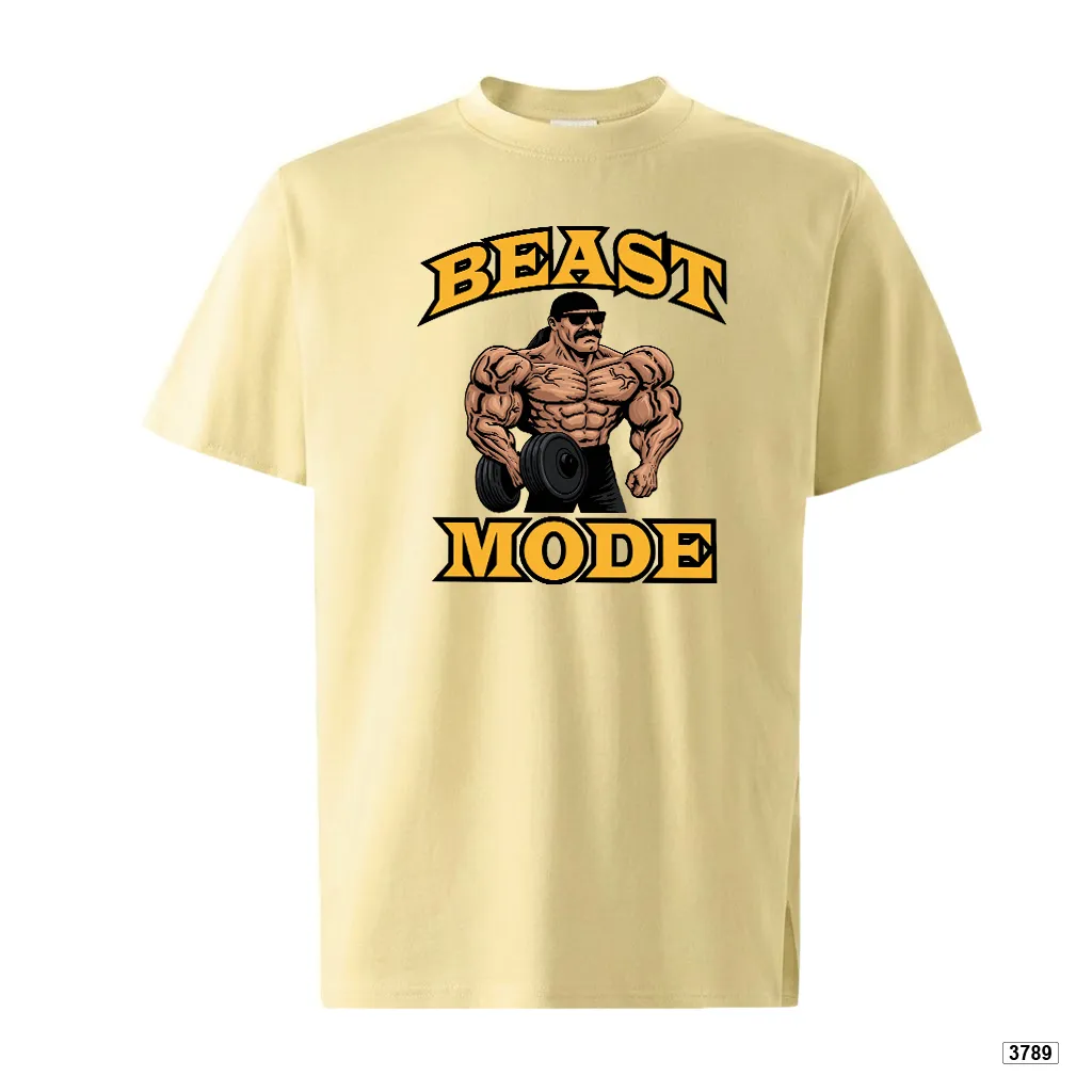 Áo thun unisex Beast Mode classic sporty form rộng cá tính TeePrint 3789_thumbnail_0