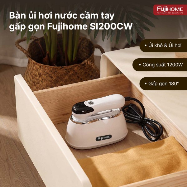 Bàn là hơi nước cầm tay gấp gọn Fujihome SI200CW ( điều chỉnh được lượng hơi nước )_thumbnail_1