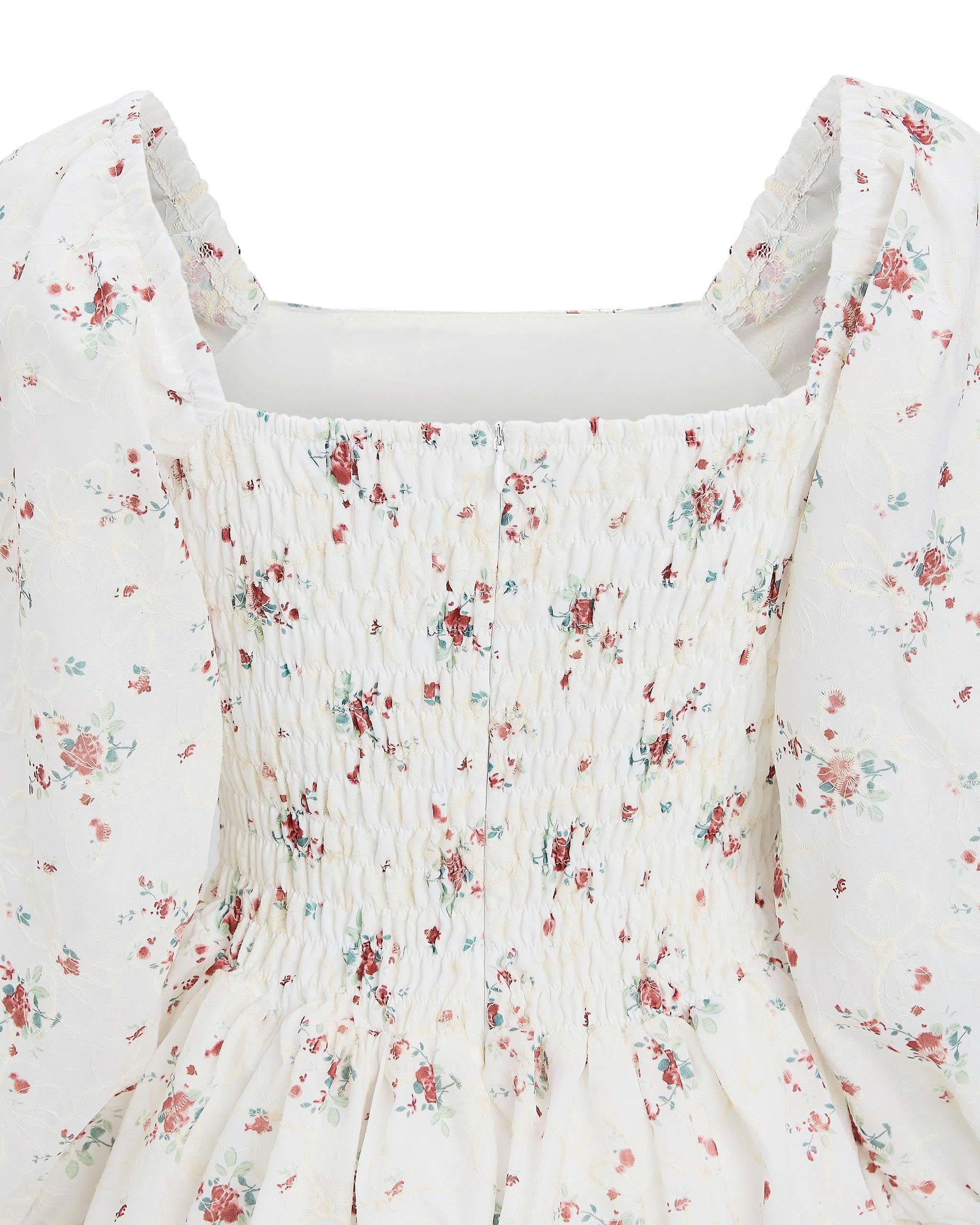 BIGSIZE NỮ - Đầm hoa thêu phối ren dành cho nàng béo từ 55-90kg V-DA221_thumbnail_4