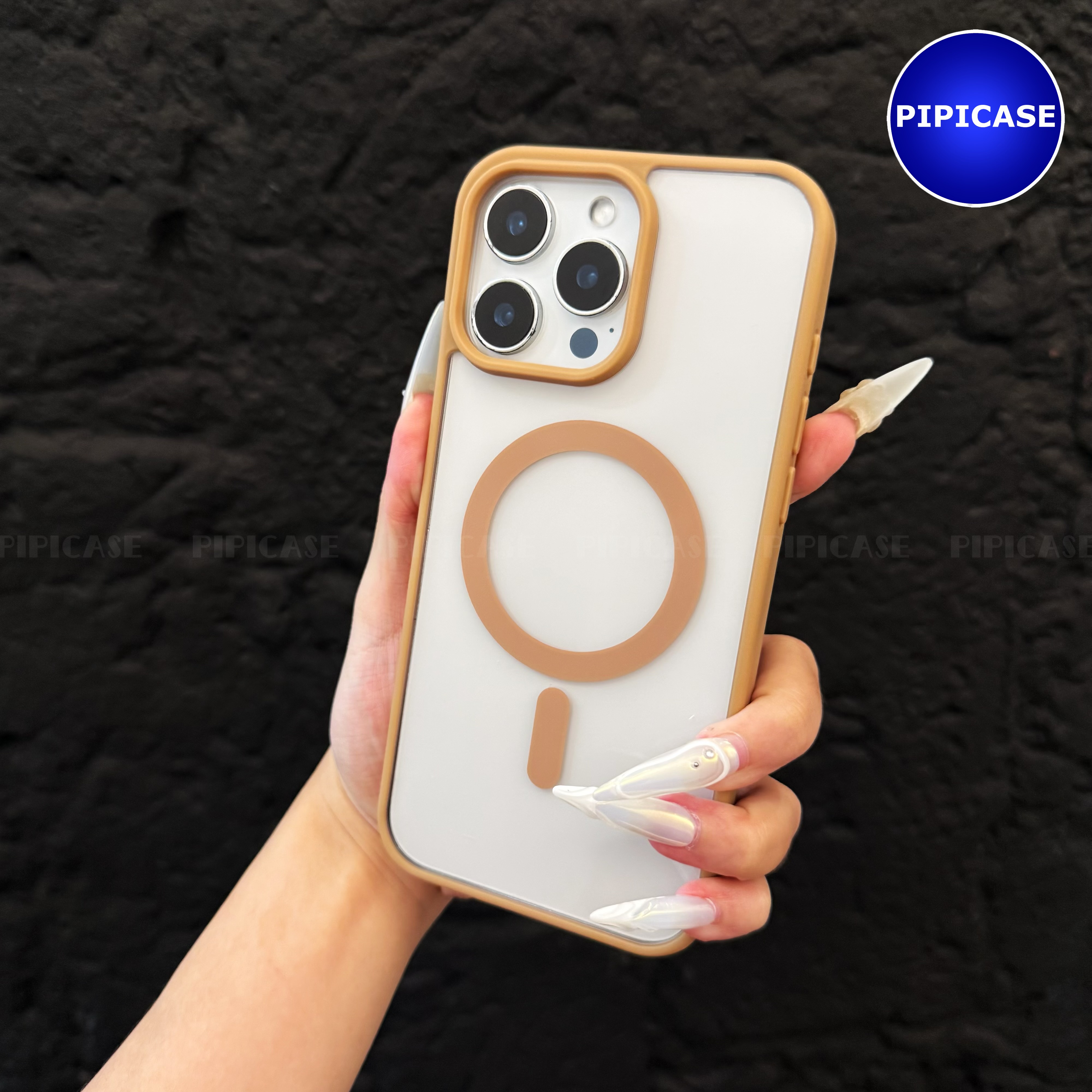 Ốp Lưng iPhone 16 Pro - Chic - Nâu Nhạt