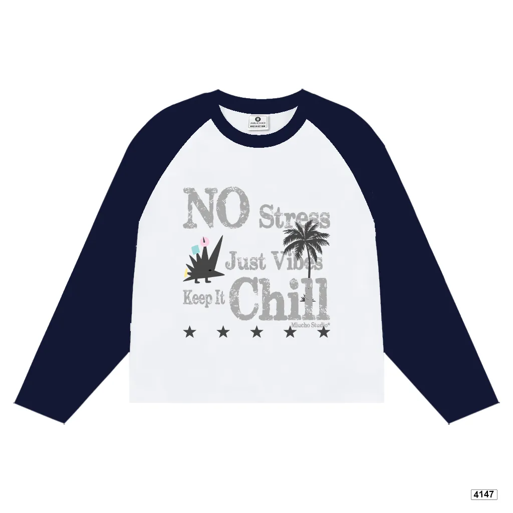 Áo thun boxy phối tay dài unisex Keep it chill Miucho 4147_thumbnail_8