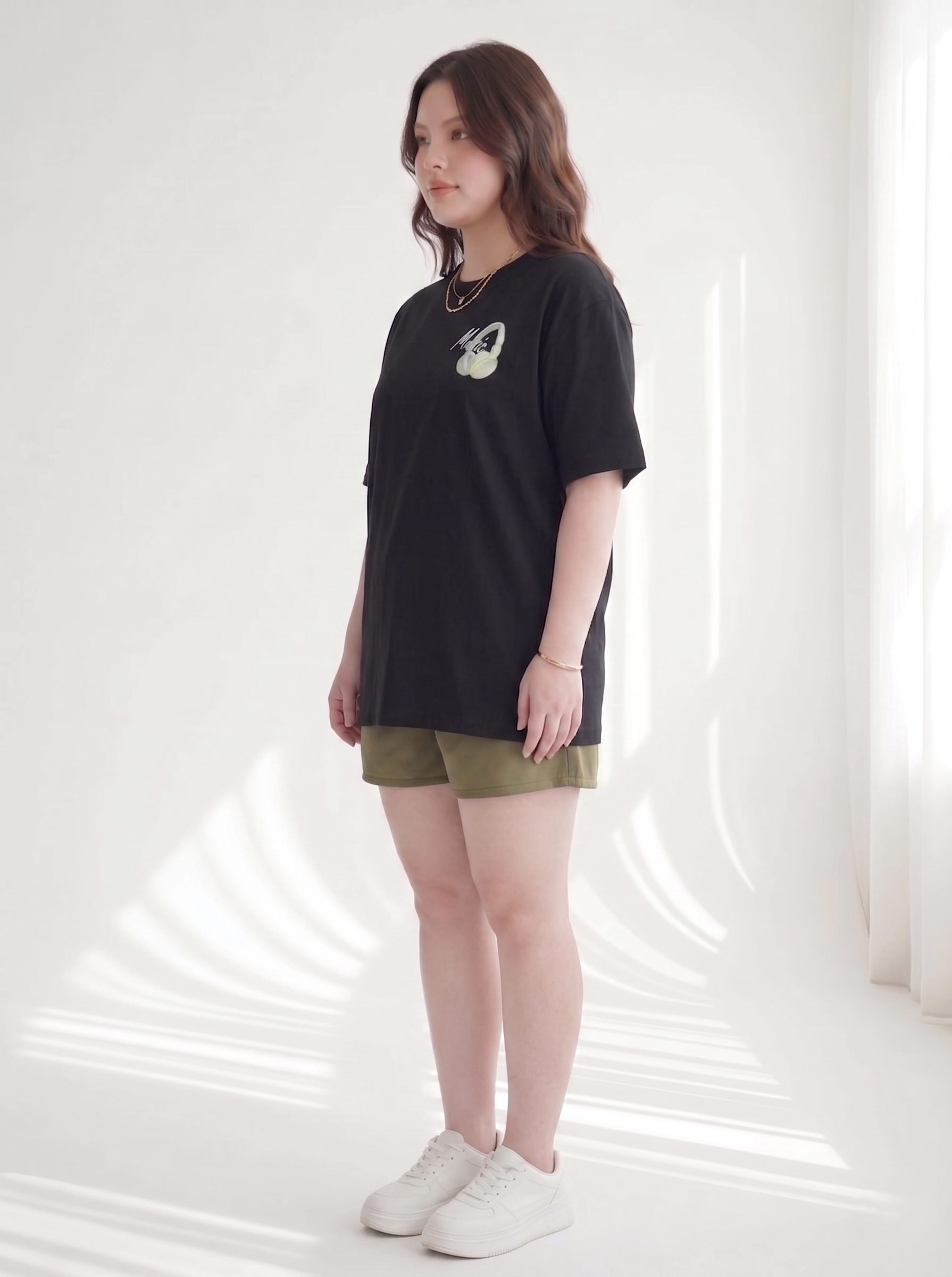 BIGSIZE NỮ - Áo thun form rộng in tai nghe dành cho nàng béo 55-95kg V-AK102-6_thumbnail_1