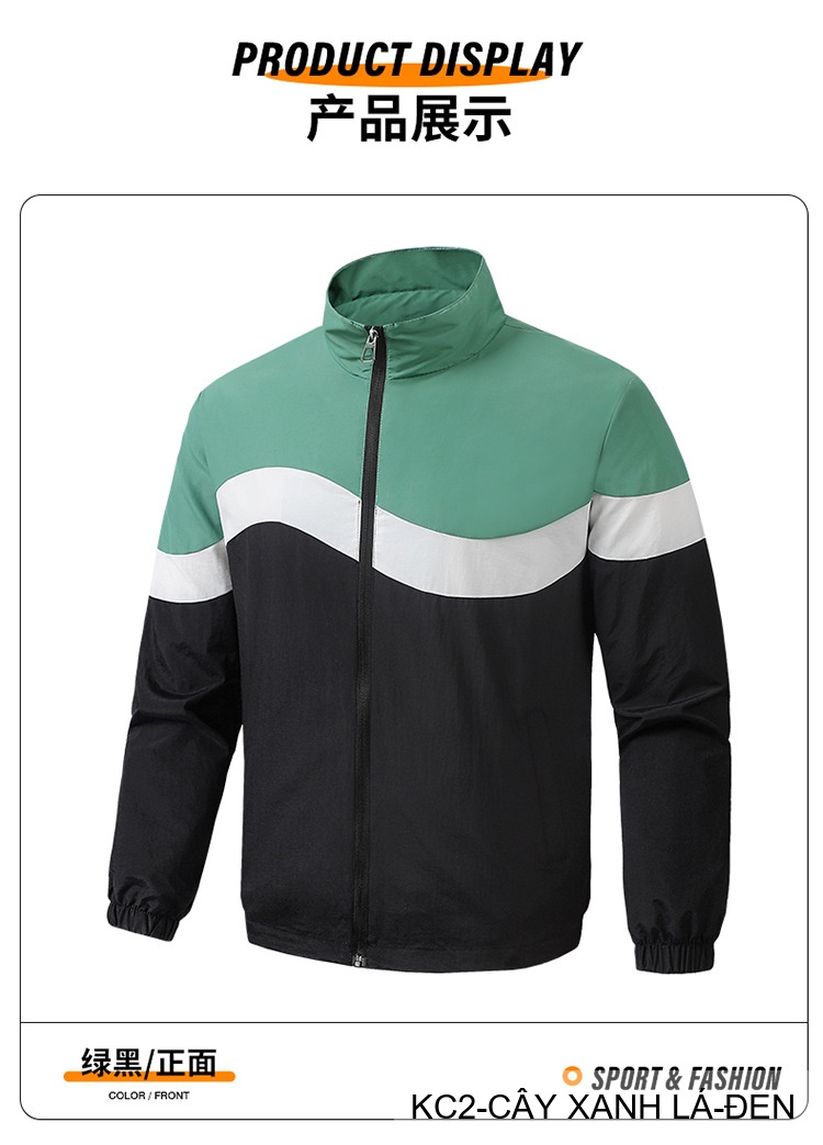 KC2 - Áo khoác nam phối màu thời trang cổ đứng phong cách thể thao xuân thu_thumbnail_16